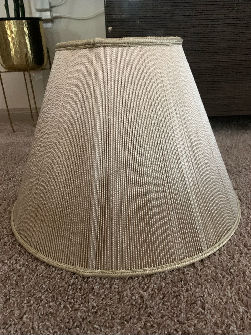 Luxe Empire String Rope Lampshade ~ Tan Gold